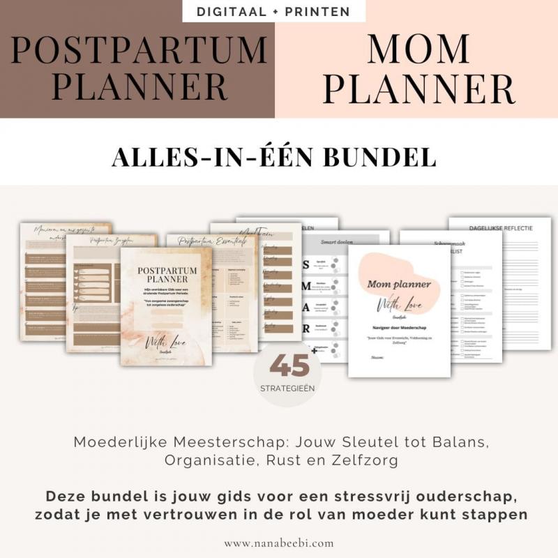 Porstpartum Planner + Mom Planner BUNDEL