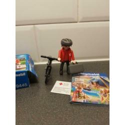 playmobil rode kruis biker fiets 9445