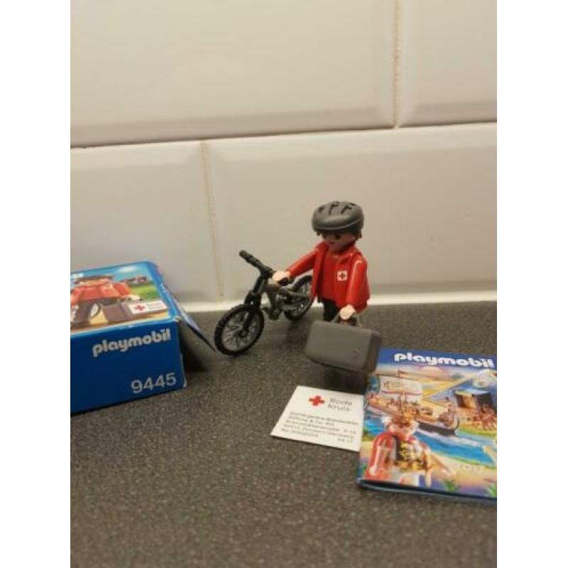 playmobil rode kruis biker fiets 9445