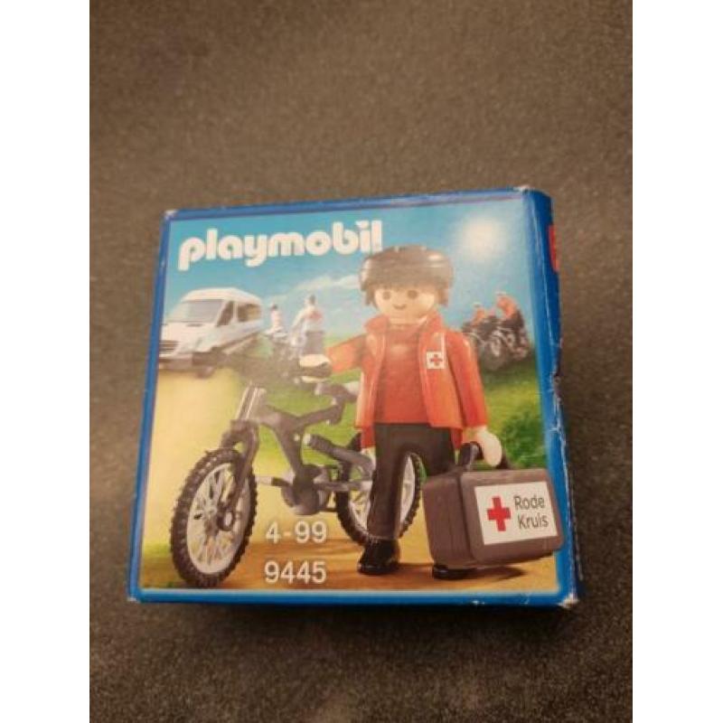 playmobil rode kruis biker fiets 9445