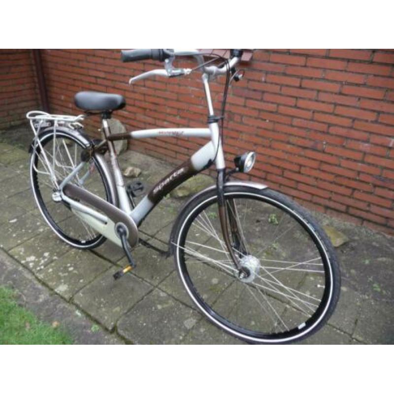 Heren jongensfiets sparta frame hoogte 53 cm. 3 vers: