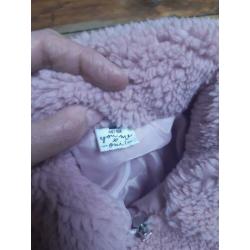 roze teddy bomber jas maat 98 - 104