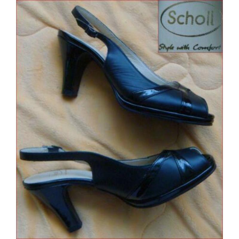 SCHOLL leren/lakleren sandalen/pumps maat 37 zgan