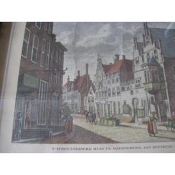 schilderij t'West -Indische Huis te Middelburg 36 cm x 30 cm