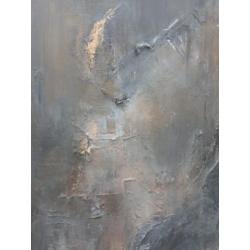 Abstract schilderij Metallic