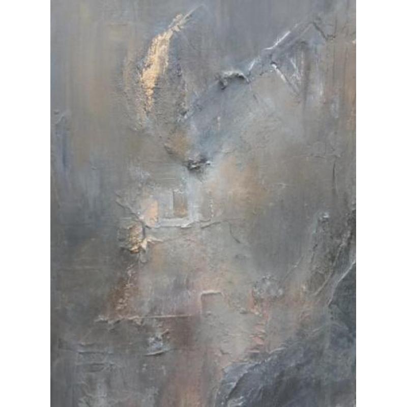 Abstract schilderij Metallic