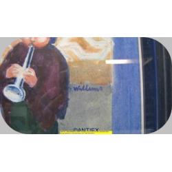 9721 - schilderij Joop Willems CS Amsterdam 1989 - €75