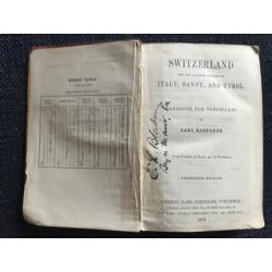 BAEDEKERS SWITZERLAND antieke reisgids Zwitserland 1903