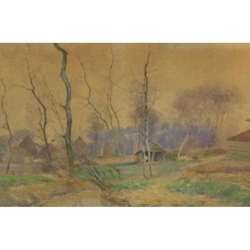 Edgar Bytebier, landschap in aquarel