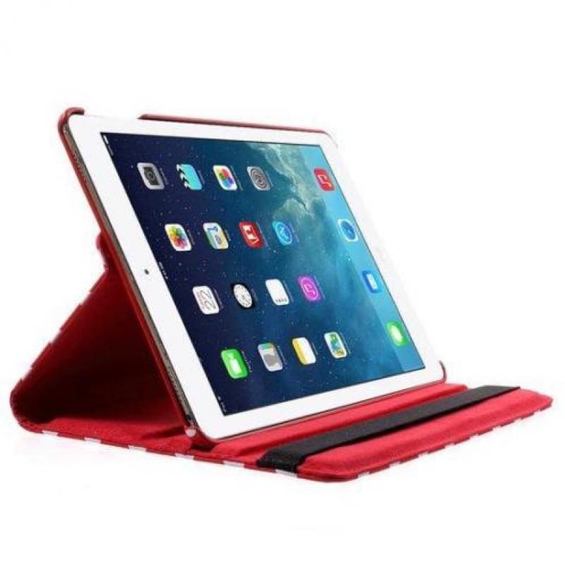 iPad 9.7 (2017 / 2018) hoes 360 graden flip cover - polka...