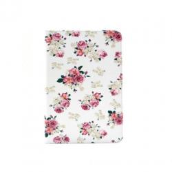 iPad mini 4 - hoes, cover, case - PU leder - Roze bloemen