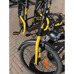 2X aurelia vouwfiets zwart/geel 20 wielen OPRUIMING !!