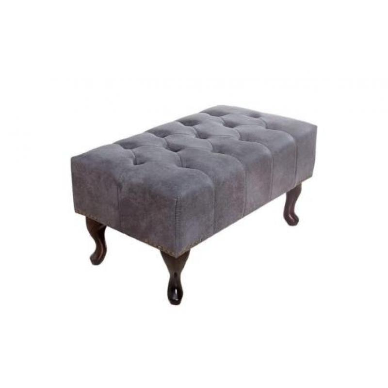 Hocker Chesterfield Antiek Grijs