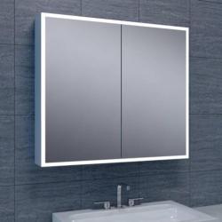 Spiegelkast Quatro Met Rand Verlichting 80X70X13 Aluminium