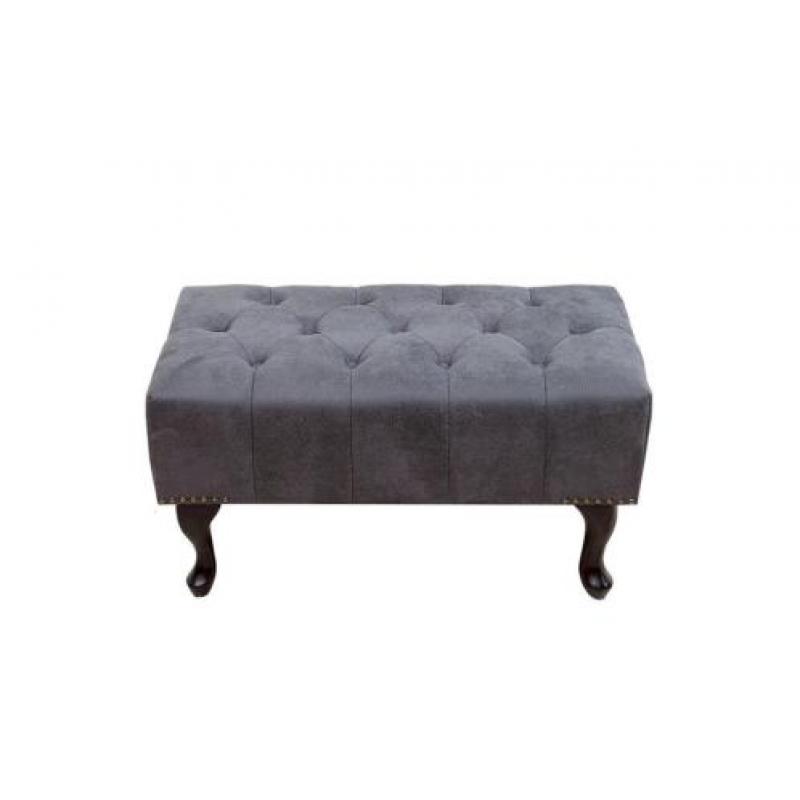 Hocker Chesterfield Antiek Grijs