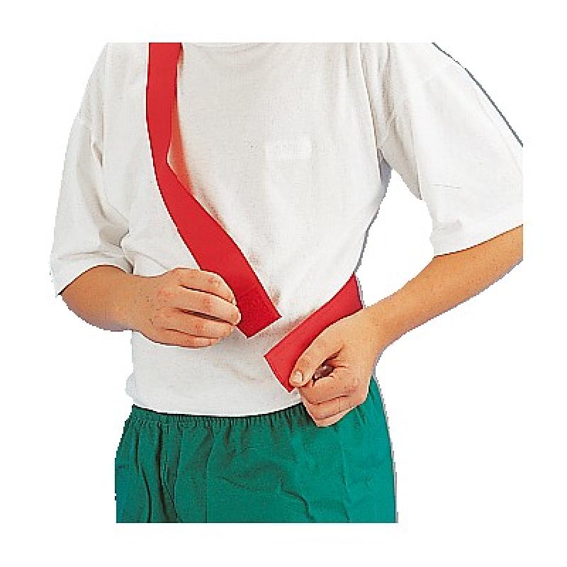 Teamband met klittenbandsluiting, Rood, Kinderen, lengte: ca. 50 (100) cm