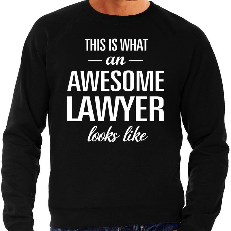 Awesome lawyer advocaat cadeau sweater zwart heren XL