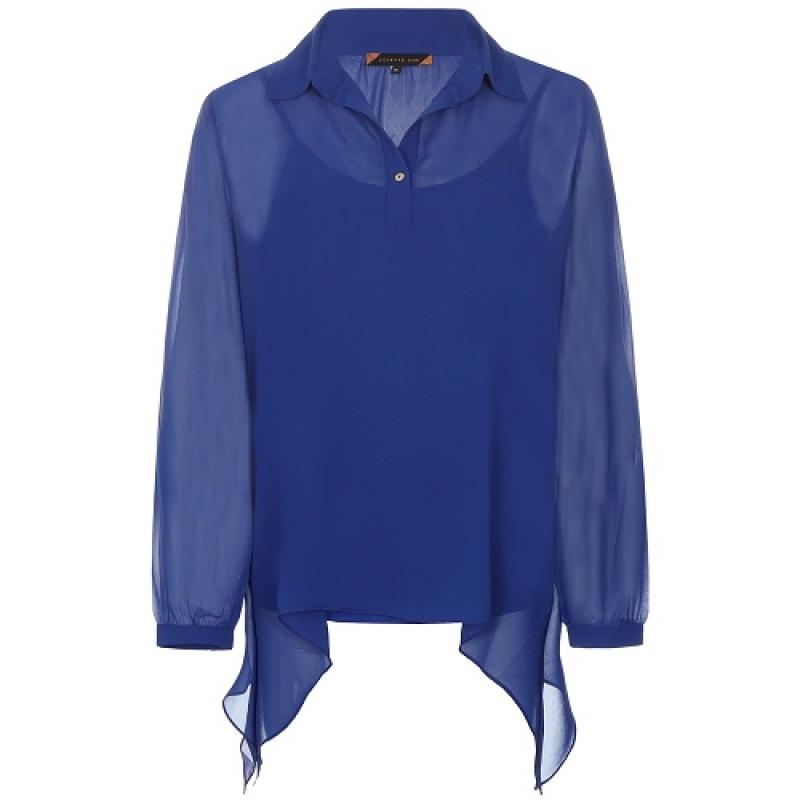 voile blouse kobalt