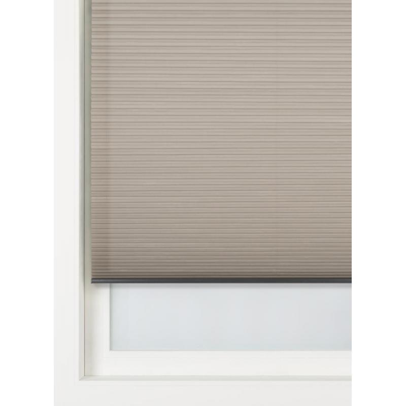 HEMA Plissé Dubbel Lichtdoorlatend / Witte Achterzijde 32 Mm Taupe (taupe)