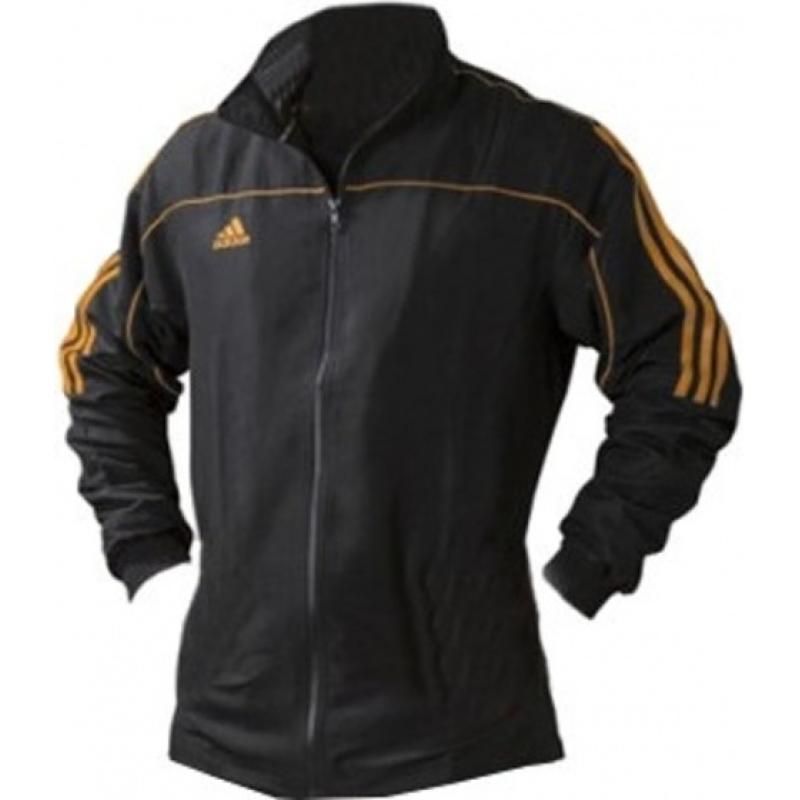 adidas trainingsjack Team Track zwart oranje maat 128