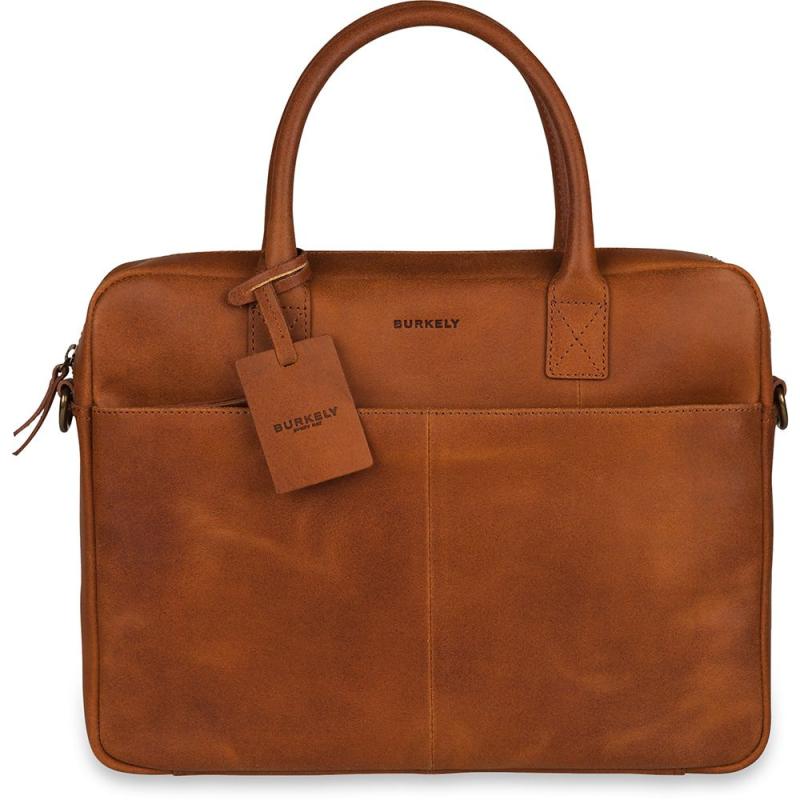 Laptoptas Burkely Leren Laptoptas 13.3 inch Fundamentals Vintage Jack Cognac